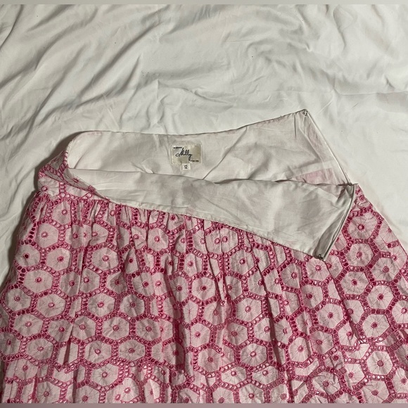 Milly of New York Pink Eyelet Lace Skirt - Picture 2 of 7